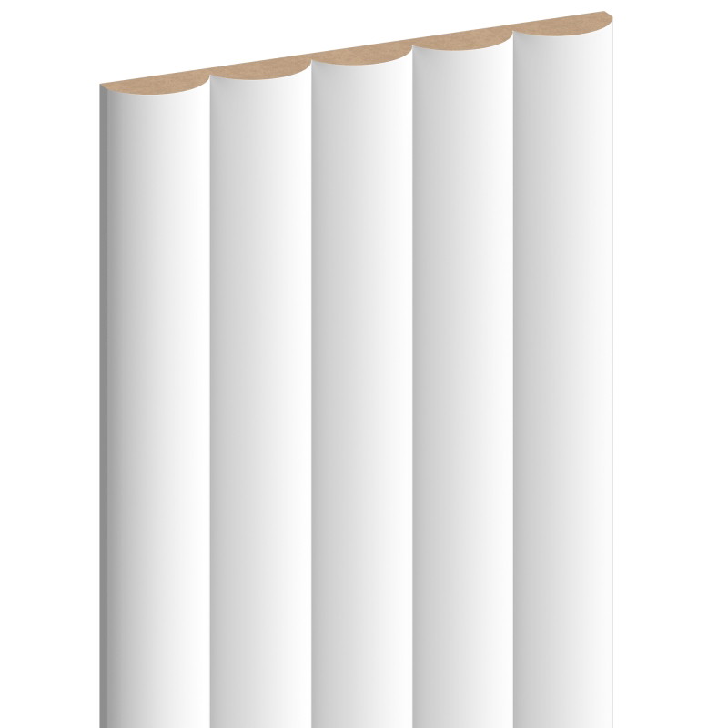 Mexen Strio 02 lamelles murales rainurées 280 x 14,5 cm (2pcs), blanc - S120-280-02-301