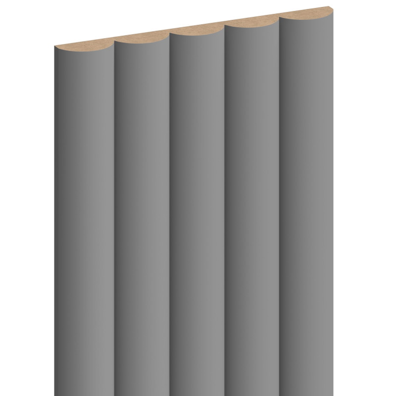 Mexen Strio 02 lamelles murales rainurées 280 x 14,5 cm (2 pièces), gris foncé - S120-280-02-306