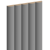 Mexen Strio 02 lamelles murales rainurées 280 x 14,5 cm (2 pièces), gris foncé - S120-280-02-306