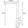 Mexen Gina robinet de cuisine, inox - 672300-99