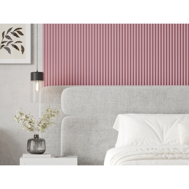 Mexen Strio 02 lames murales rainurées 280 x 14,5 cm (2pcs), rose - S120-280-02-307