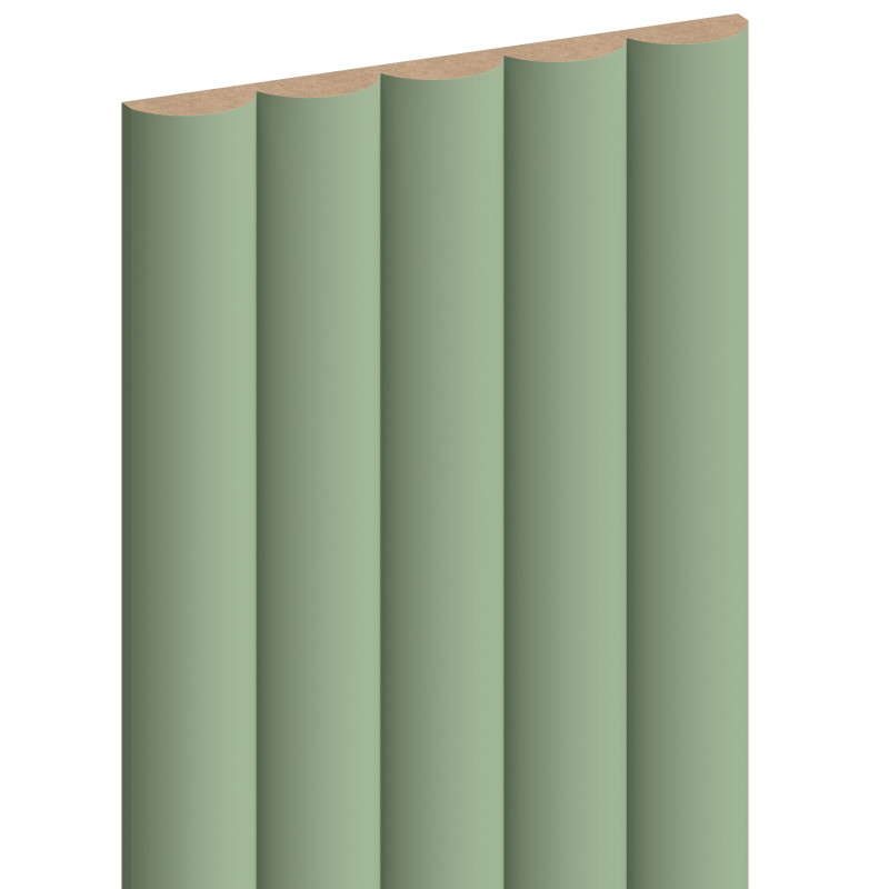 Mexen Strio 02 lamelles murales rainurées 280 x 14,5 cm (2 pièces), sauge - S120-280-02-310