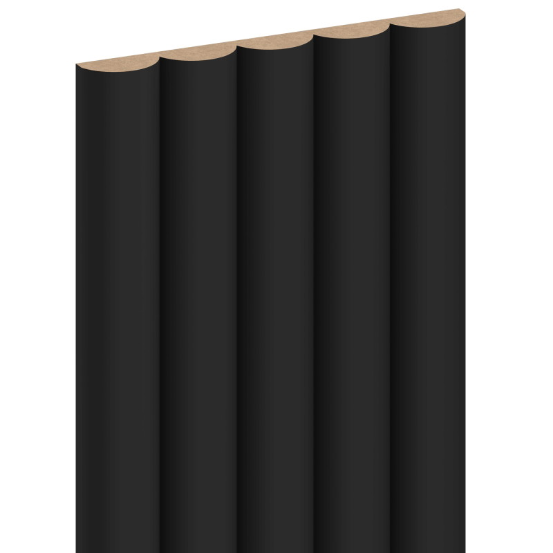 Mexen Strio 02 lattes murales rainurées 280 x 14,5 cm (2pcs), noir - S120-280-02-311