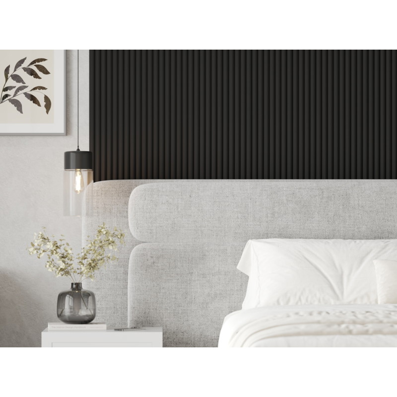 Mexen Strio 02 lattes murales rainurées 280 x 14,5 cm (2pcs), noir - S120-280-02-311