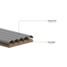 Mexen Strio 02 lattes murales rainurées 280 x 14,5 cm (2pcs), noir - S120-280-02-311