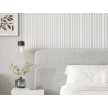 Mexen Strito 01 Strio 01 lames murales rainurées 280 x 14,5 cm (2 pièces), blanc - S120-280-01-301