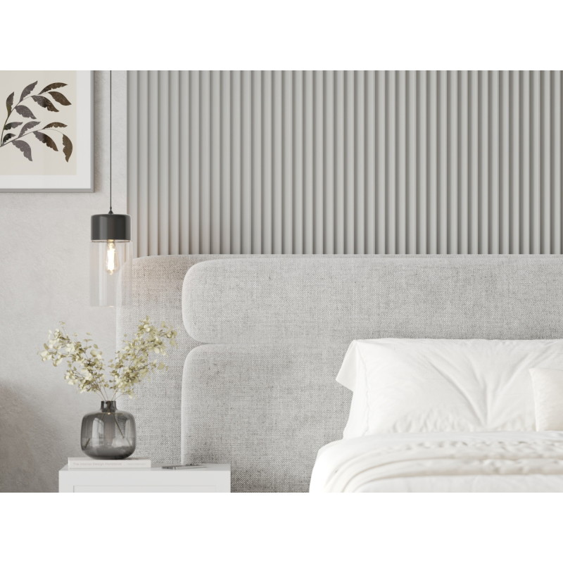 Mexen Strito 01 Strio 01 lamelles murales rainurées 280 x 14,5 cm (2 pcs), gris clair - S120-280-01-305