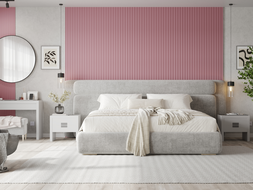 Mexen Strito 01 Strio 01 panneaux muraux rainurés 280 x 14,5 cm (2 pièces), rose - S120-280-01-307