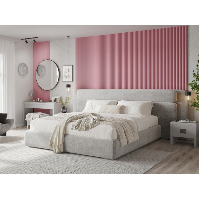 Mexen Strito 01 Strio 01 panneaux muraux rainurés 280 x 14,5 cm (2 pièces), rose - S120-280-01-307