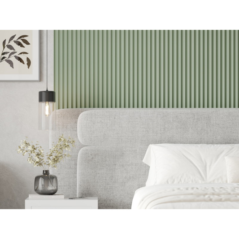 Mexen Strito 01 Strio 01 lamelles murales rainurées 280 x 14,5 cm (2 pièces), sauge - S120-280-01-310