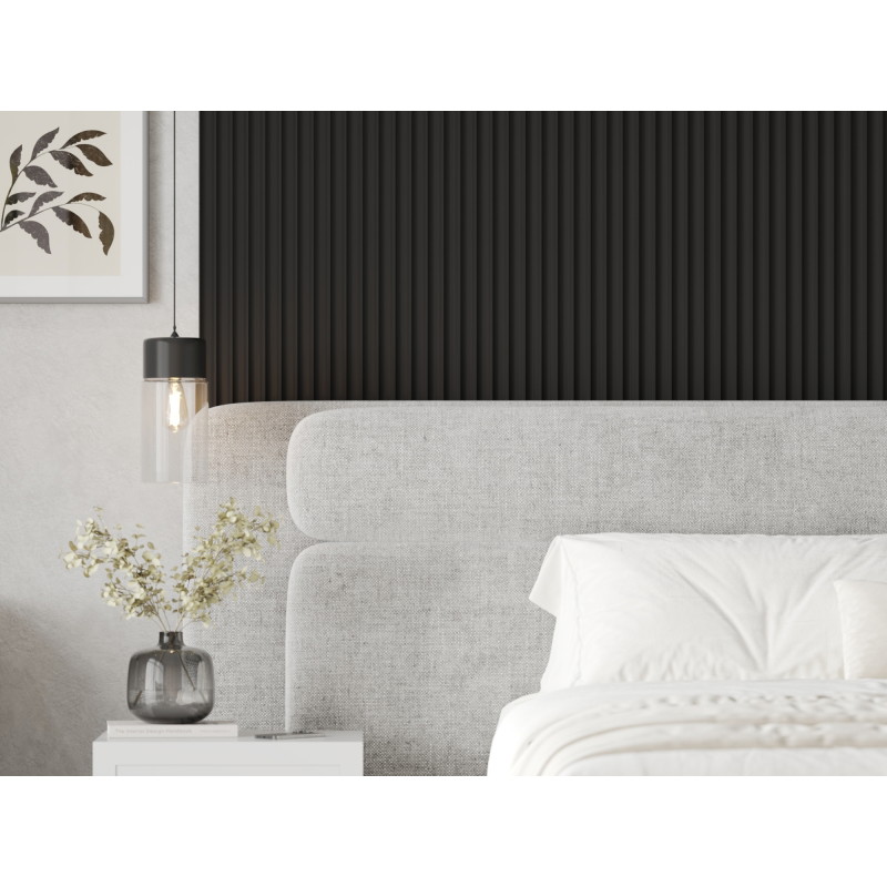Mexen Strito 01 Strio 01 lamelles murales rainurées 280 x 14,5 cm (2 pièces), noir - S120-280-01-311