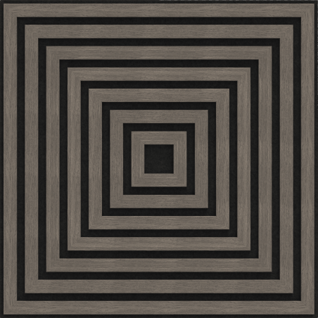 Mexen Linea 13 panneau mural acoustique 60 x 60 cm (4pcs), feutre 9 mm, placage technique, Chêne Gris - S110-60607-13-043