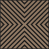 Mexen Linea 01 panneau mural acoustique 60 x 60 cm (4pcs), feutre 9 mm, placage technique, Noyer Clair - S110-60607-01-047