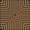 Mexen Linea 02 panneau mural acoustique 60 x 60 cm (4 pièces), feutre 9 mm, placage technique, Chêne Classique