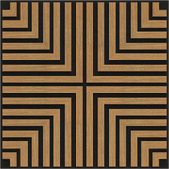 Mexen Linea 02 panneau mural acoustique 60 x 60 cm (4 pièces), feutre 9 mm, placage technique, Chêne Classique
