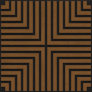 Mexen Linea 02 panneau mural acoustique 60 x 60 cm (4 pièces), feutre 9 mm, placage technique, Chêne Naturel