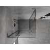 Mexen Mist-H L Duo cabine de douche pivotante 70 x 70 cm, transparent, gris canon brossé - 8A5L-070L-070P-66-00