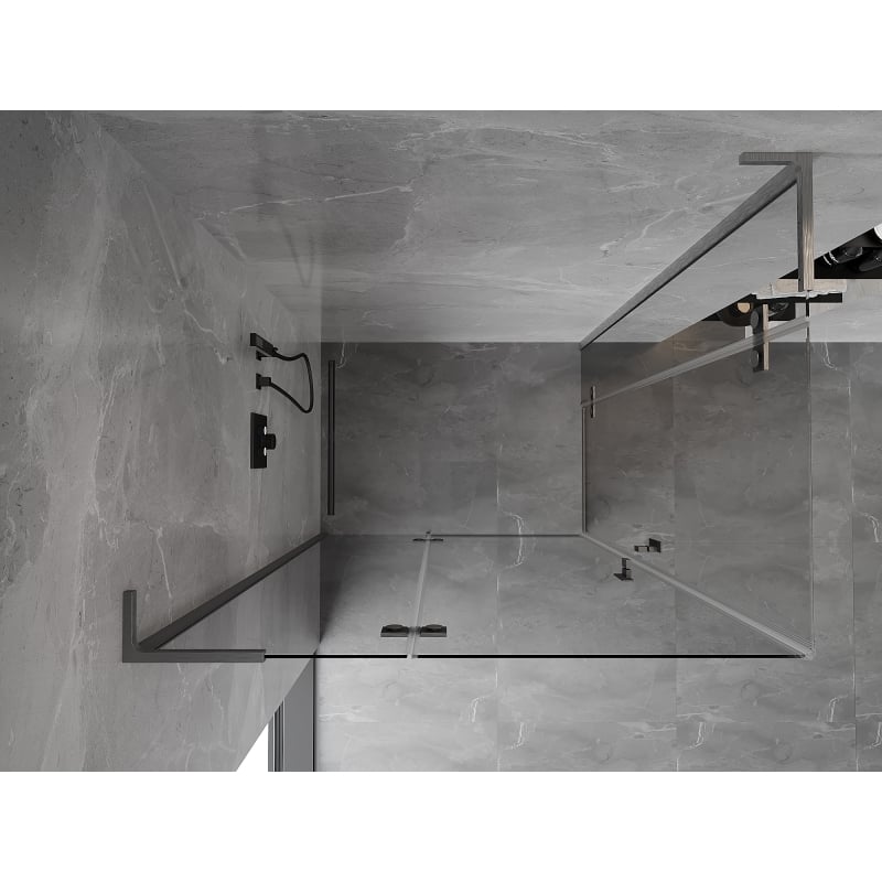 Mexen Mist-H L Douchette Duo avec cabine pivotante gauche 100 x 90 cm, transparent, gris canon brossé - 8A5L-100L-090P-66-00