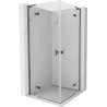 Mexen Mist-H L Duo cabine de douche pivotante 100 x 100 cm, transparent, gris fusil brossé - 8A5L-100L-100P-66-00
