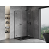 Mexen Mist-H L Duo cabine de douche pivotante droite 75 x 105 cm, transparent, gris canon brossé - 8A5L-075L-105P-66-00