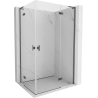 Mexen Mist-H L Duo cabine de douche pivotante droite 100 x 105 cm, transparent, gris canon brossé - 8A5L-100L-105P-66-00