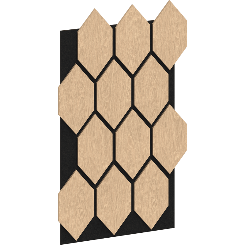 Mexen Lam-B lamelles murales 275 x 30 cm, panneau HDF 4 mm, placage technique, Chêne Sable - S100-275307-3015-001