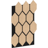 Mexen Lam-B lamelles murales 275 x 30 cm, panneau HDF 4 mm, placage technique, Chêne Sable - S100-275307-3015-001
