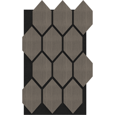 Mexen Lam-B lamelles murales 275 x 30 cm, panneau HDF 4 mm, placage technique, Chêne Sable - S100-275307-3015-001