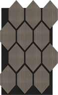 Mexen Lam-B lamelles murales 275 x 30 cm, panneau HDF 4 mm, placage technique, Chêne Sable - S100-275307-3015-001