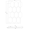 Mexen Lam-B lamelles murales 275 x 30 cm, panneau HDF 4 mm, placage technique, Chêne Sable - S100-275307-3015-001