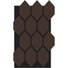 Mexen Form 01 panneau mural acoustique 91 x 56 cm (4 pièces), feutre 9 mm, placage technique, Chêne Mocca - S111-91567-01-045