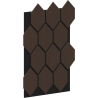 Mexen Form 01 panneau mural acoustique 91 x 56 cm (4 pièces), feutre 9 mm, placage technique, Chêne Mocca - S111-91567-01-045