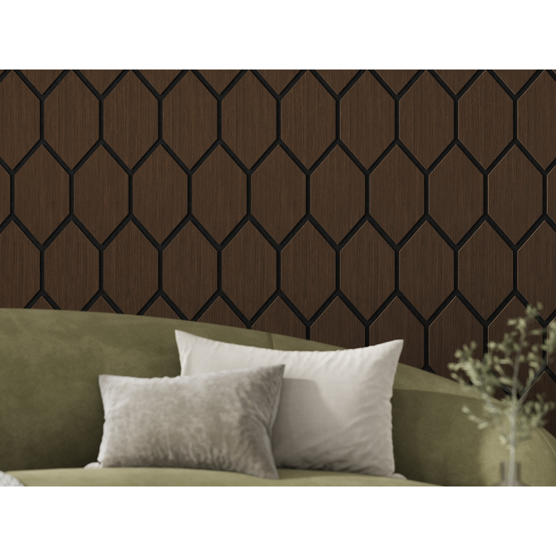 Mexen Lam-B lamelles murales 275 x 30 cm, panneau HDF 4 mm, placage technique, Chêne Sable - S100-275307-3015-001