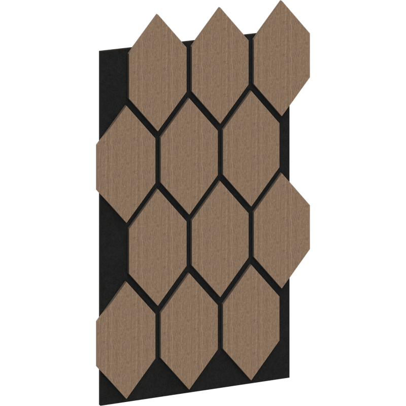 Mexen Lam-B lamelles murales 275 x 30 cm, panneau HDF 4 mm, placage technique, Chêne Sable - S100-275307-3015-001
