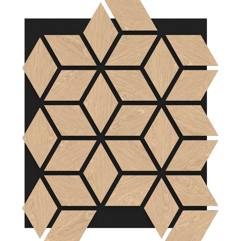 Mexen Lam-B lamelles murales 275 x 30 cm, panneau HDF 4 mm, placage technique, Chêne Sable - S100-275307-3015-001