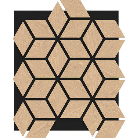 Mexen Lam-B lamelles murales 275 x 30 cm, panneau HDF 4 mm, placage technique, Chêne Sable - S100-275307-3015-001