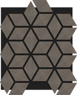 Mexen Form 02 panneau mural acoustique 81 x 66 cm (4 pcs), feutre 9 mm, placage technique, Chêne Gris - S111-81667-02-043