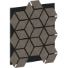 Mexen Lam-B lamelles murales 275 x 30 cm, panneau HDF 4 mm, placage technique, Chêne Sable - S100-275307-3015-001