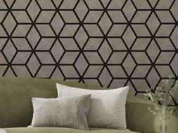 Mexen Lam-B lamelles murales 275 x 30 cm, panneau HDF 4 mm, placage technique, Chêne Sable - S100-275307-3015-001
