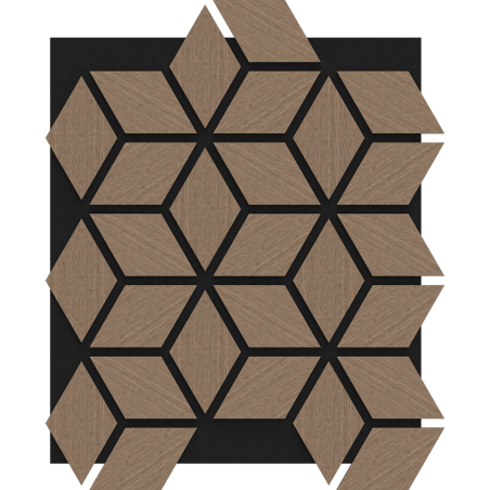 Mexen Lam-B lamelles murales 275 x 30 cm, panneau HDF 4 mm, placage technique, Chêne Sable - S100-275307-3015-001