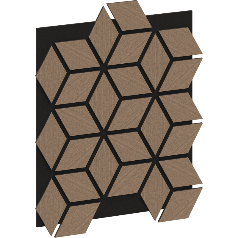 Mexen Lam-B lamelles murales 275 x 30 cm, panneau HDF 4 mm, placage technique, Chêne Sable - S100-275307-3015-001