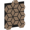 Mexen Lam-B lamelles murales 275 x 30 cm, panneau HDF 4 mm, placage technique, Chêne Sable - S100-275307-3015-001