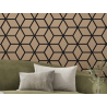 Mexen Form 02 panneau mural acoustique 81 x 66 cm (4 pcs), feutre 9 mm, placage technique, Noyer Clair - S111-81667-02-047