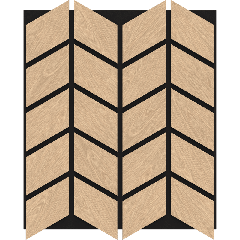 Mexen Lam-B lamelles murales 275 x 30 cm, panneau HDF 4 mm, placage technique, Chêne Sable - S100-275307-3015-001