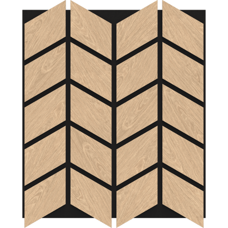Mexen Lam-B lamelles murales 275 x 30 cm, panneau HDF 4 mm, placage technique, Chêne Sable - S100-275307-3015-001