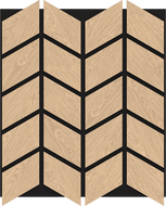 Mexen Lam-B lamelles murales 275 x 30 cm, panneau HDF 4 mm, placage technique, Chêne Sable - S100-275307-3015-001