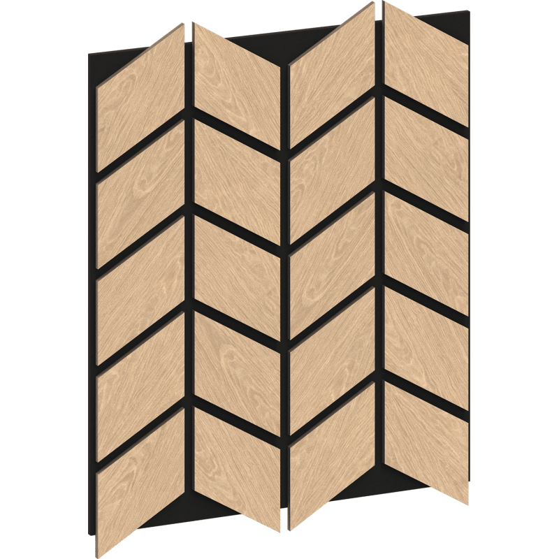 Mexen Lam-B lamelles murales 275 x 30 cm, panneau HDF 4 mm, placage technique, Chêne Sable - S100-275307-3015-001