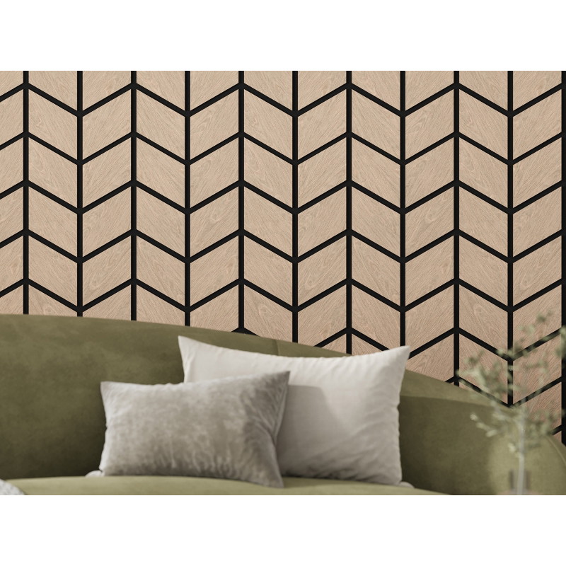 Mexen Form 03 panneau mural acoustique 71,5 x 58 cm (4pcs), feutre 9 mm, placage technique, Chêne Blanchi - S111-71587-03-040