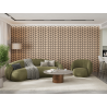 Mexen Lam-B lamelles murales 275 x 30 cm, panneau HDF 4 mm, placage technique, Chêne Sable - S100-275307-3015-001