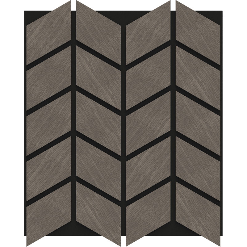 Mexen Form 03 panneau mural acoustique 71,5 x 58 cm (4 pcs), feutre 9 mm, placage technique, Chêne Gris - S111-71587-03-043